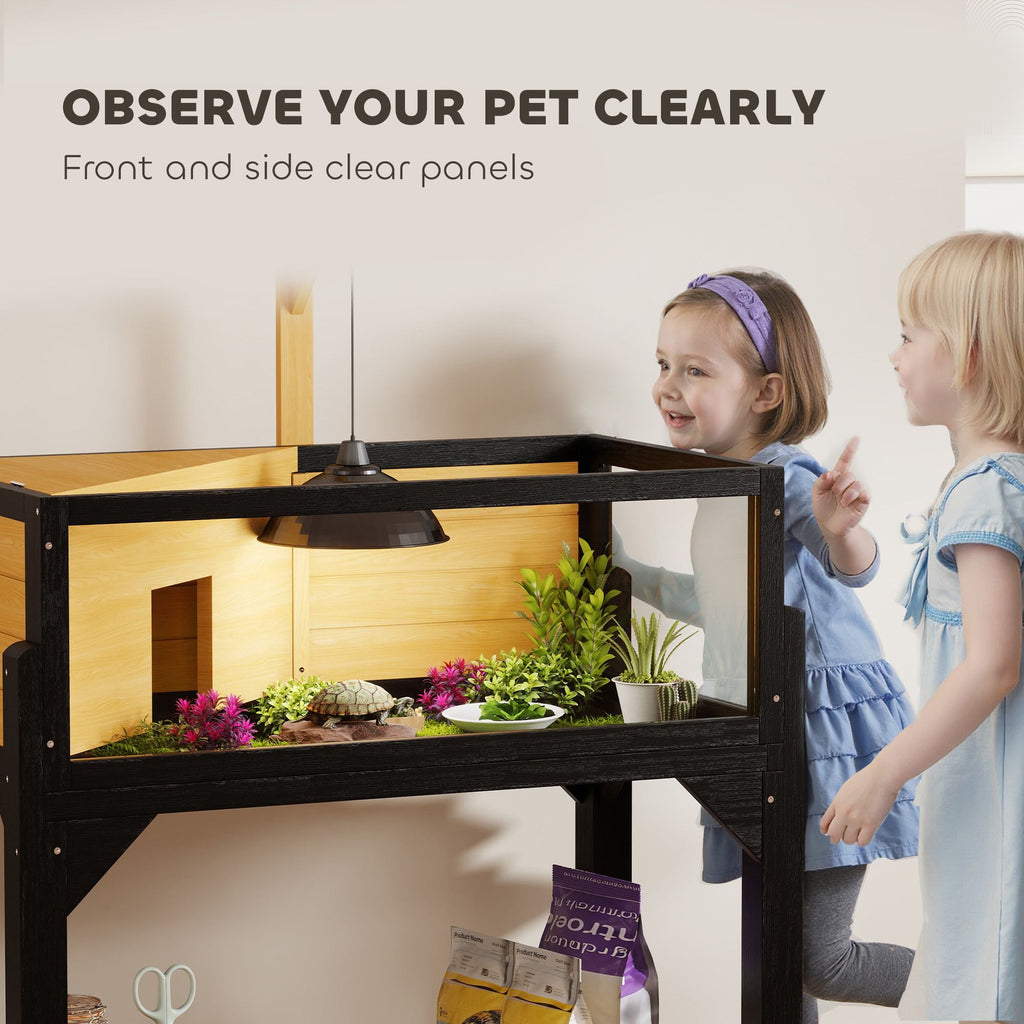 Give Your Tortoise a Spacious Two-Room Home with Built-In Storage