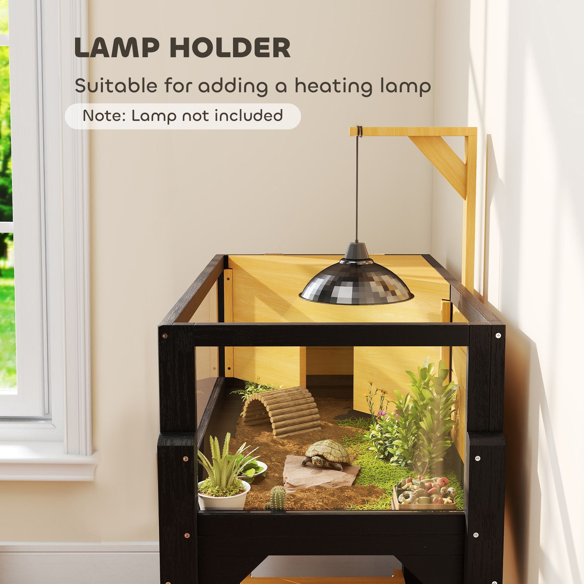 Give Your Tortoise a Spacious Two-Room Home with Built-In Storage