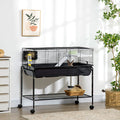 Two-Story Small Animal Habitat with Removable Wheeled Stand