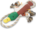 Duck-Shaped Tug Toy with Squeaker and Crinkle Paper for Dogs