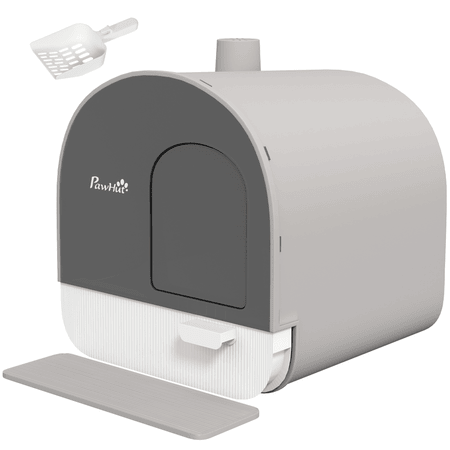 Fully Enclosed Cat Litter Box with UV Sterilization and Odor Control