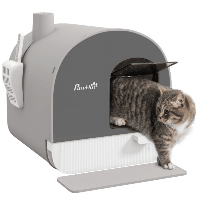 Fully Enclosed Cat Litter Box with UV Sterilization and Odor Control