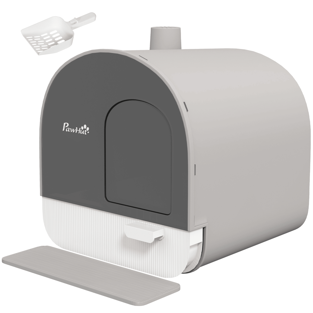 Fully Enclosed Cat Litter Box with UV Sterilization and Odor Control