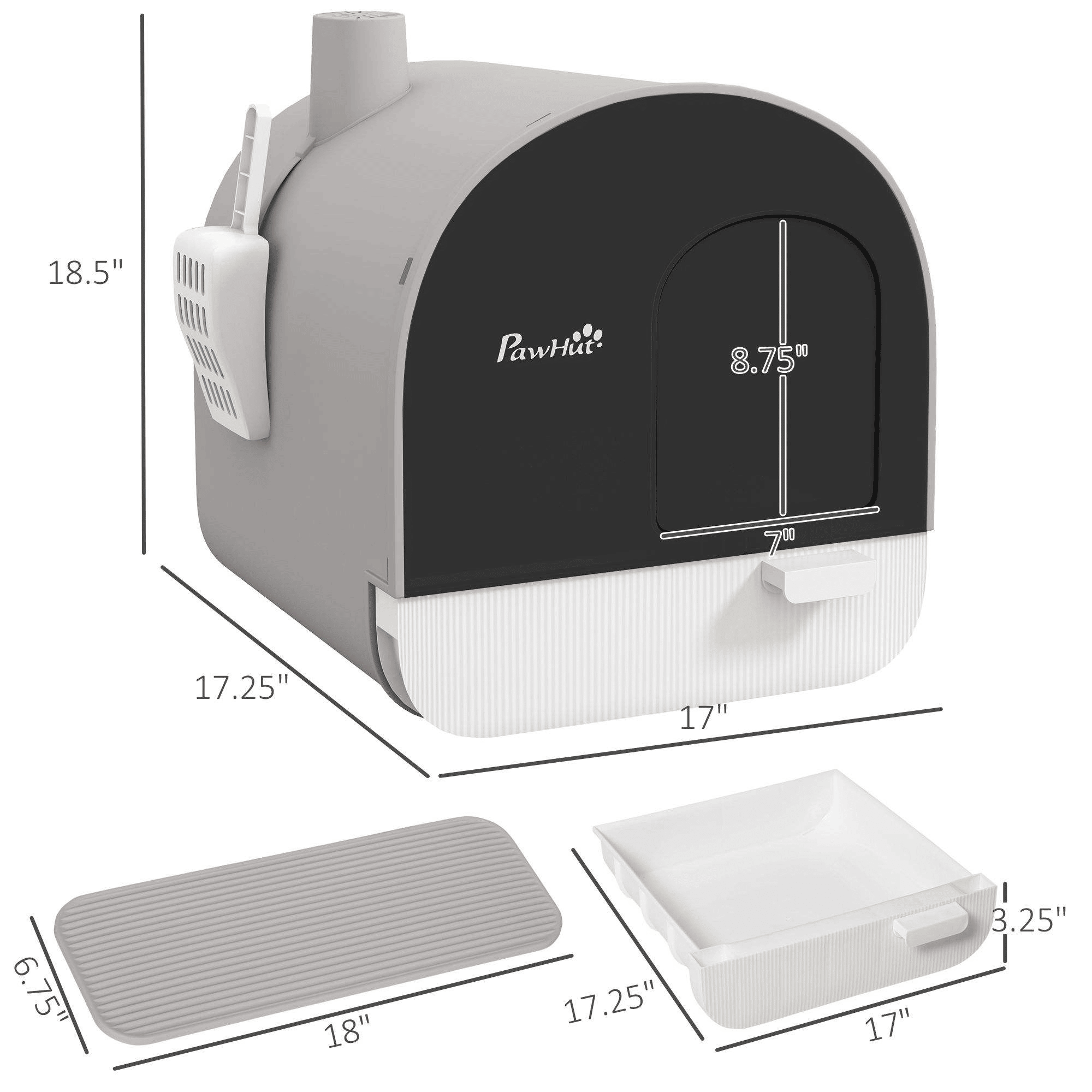 Fully Enclosed Cat Litter Box with UV Sterilization and Odor Control