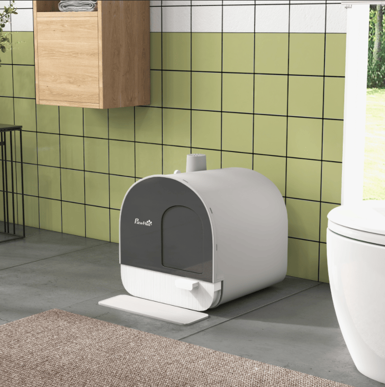 Fully Enclosed Cat Litter Box with UV Sterilization and Odor Control