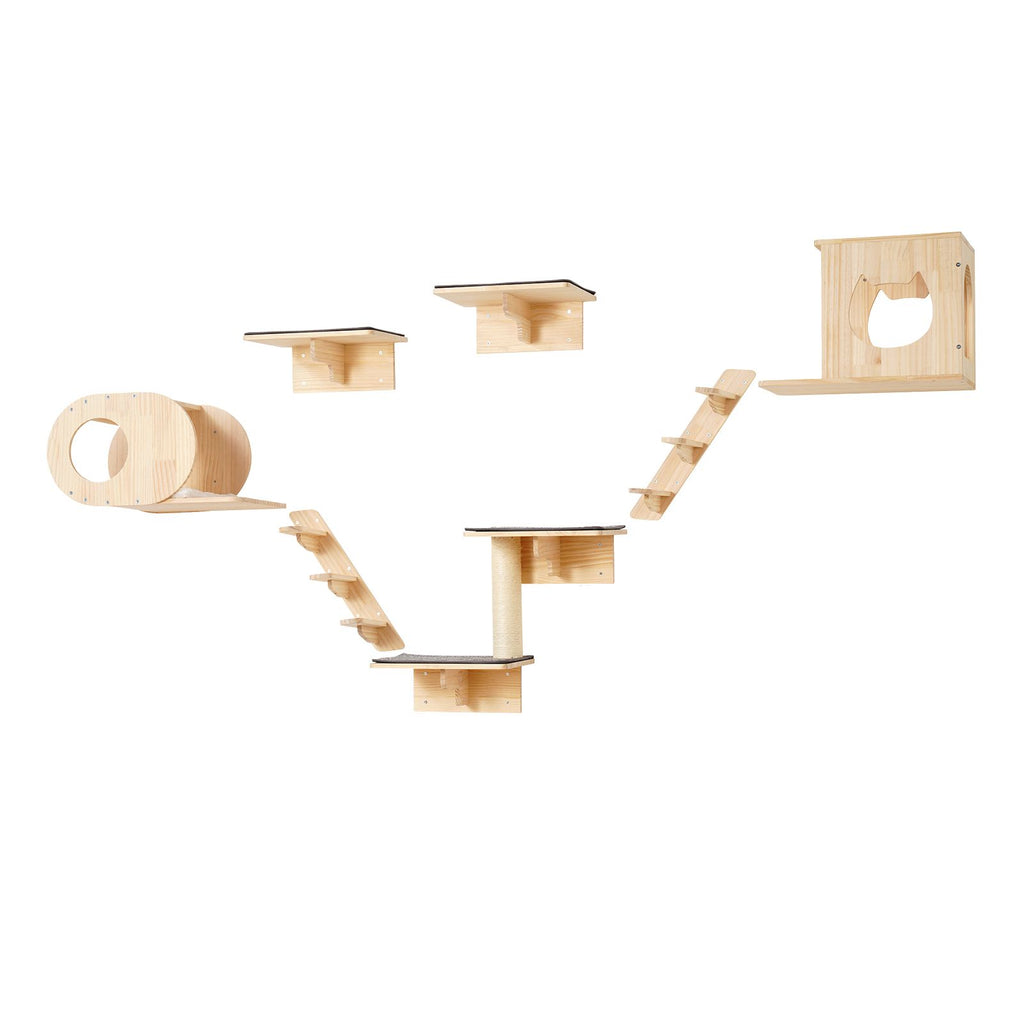 Wall Mounted Cat Shelves, Cat Wall Shelves and Perches with Jumping Boards, Cat Beds, Hammocks & Cat