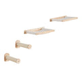 Wall Mounted Cat Shelves, Cat Wall Shelves and Perches with Jumping Posts & Hammocks, Cat Furniture Set up to 40 lbs, Removable & Washable Coral Fleece for Sleeping, Playing, Climbing, Set of 4