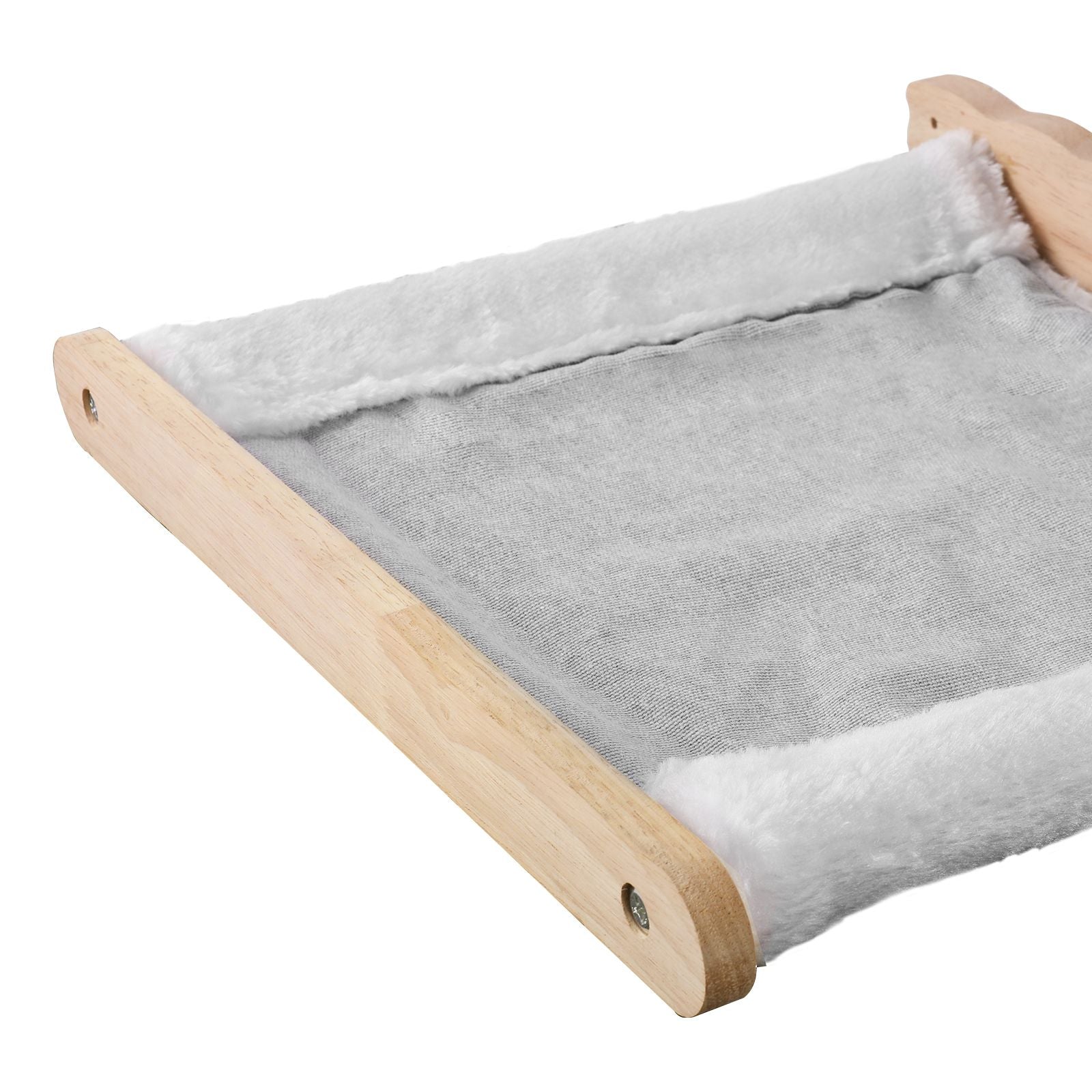 Wall Mounted Cat Shelves, Cat Wall Shelves and Perches with Jumping Posts & Hammocks, Cat Furniture Set up to 40 lbs, Removable & Washable Coral Fleece for Sleeping, Playing, Climbing, Set of 4