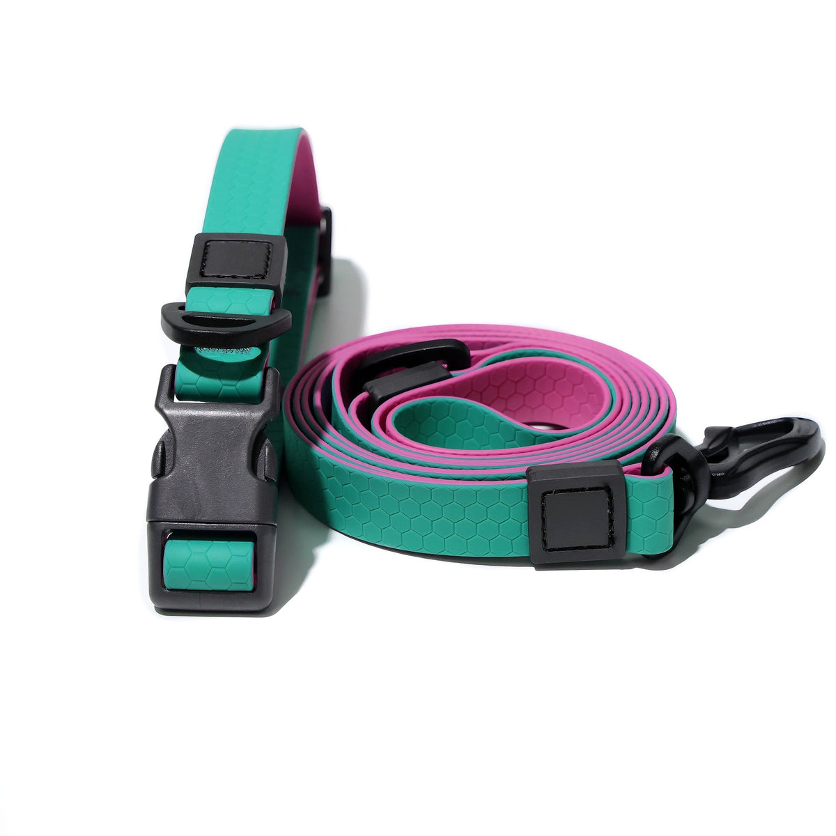 water-ready TPU Dog Leash & Collar Set | practical Honeycomb Texture Training Lead