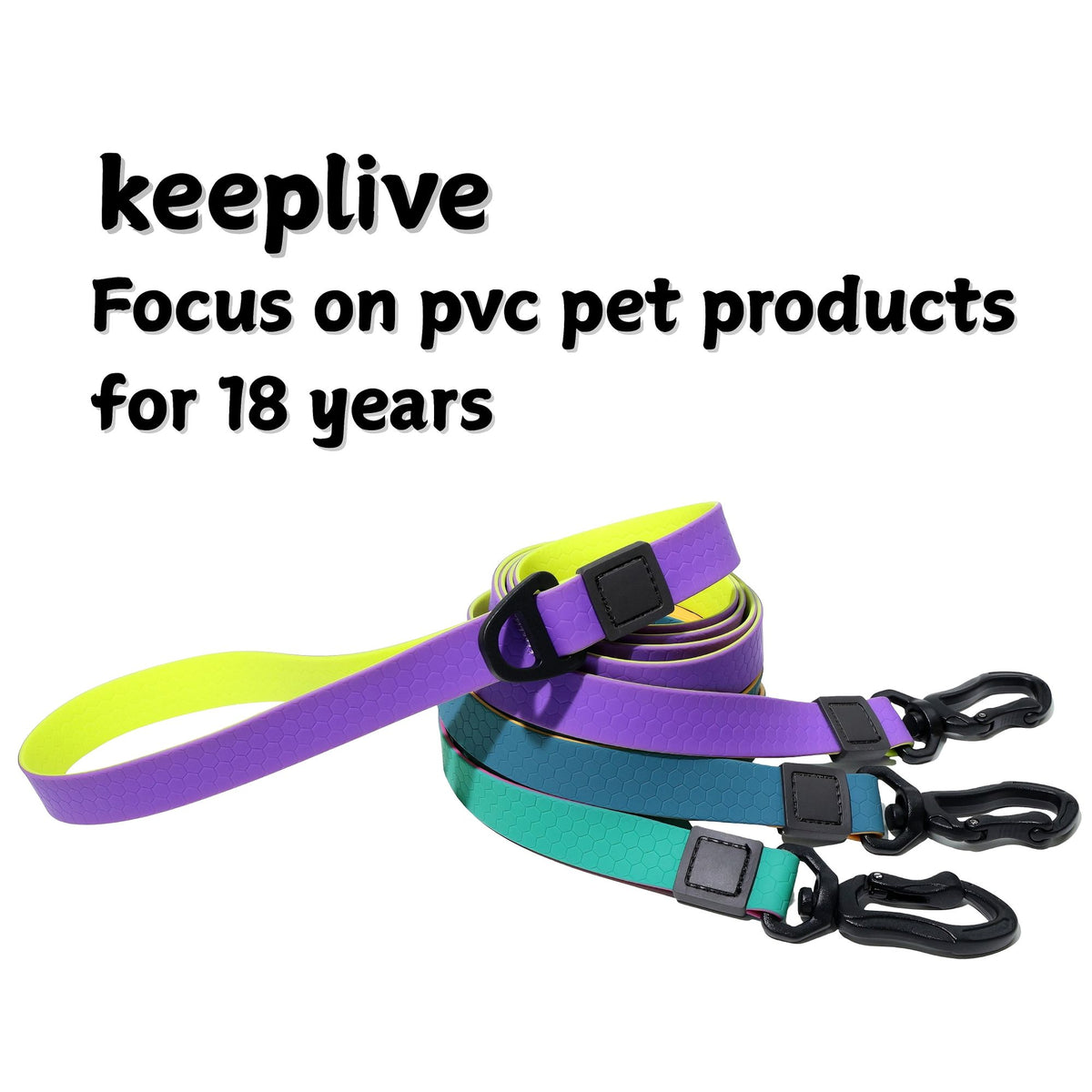 water-ready TPU Dog Leash & Collar Set | practical Honeycomb Texture Training Lead