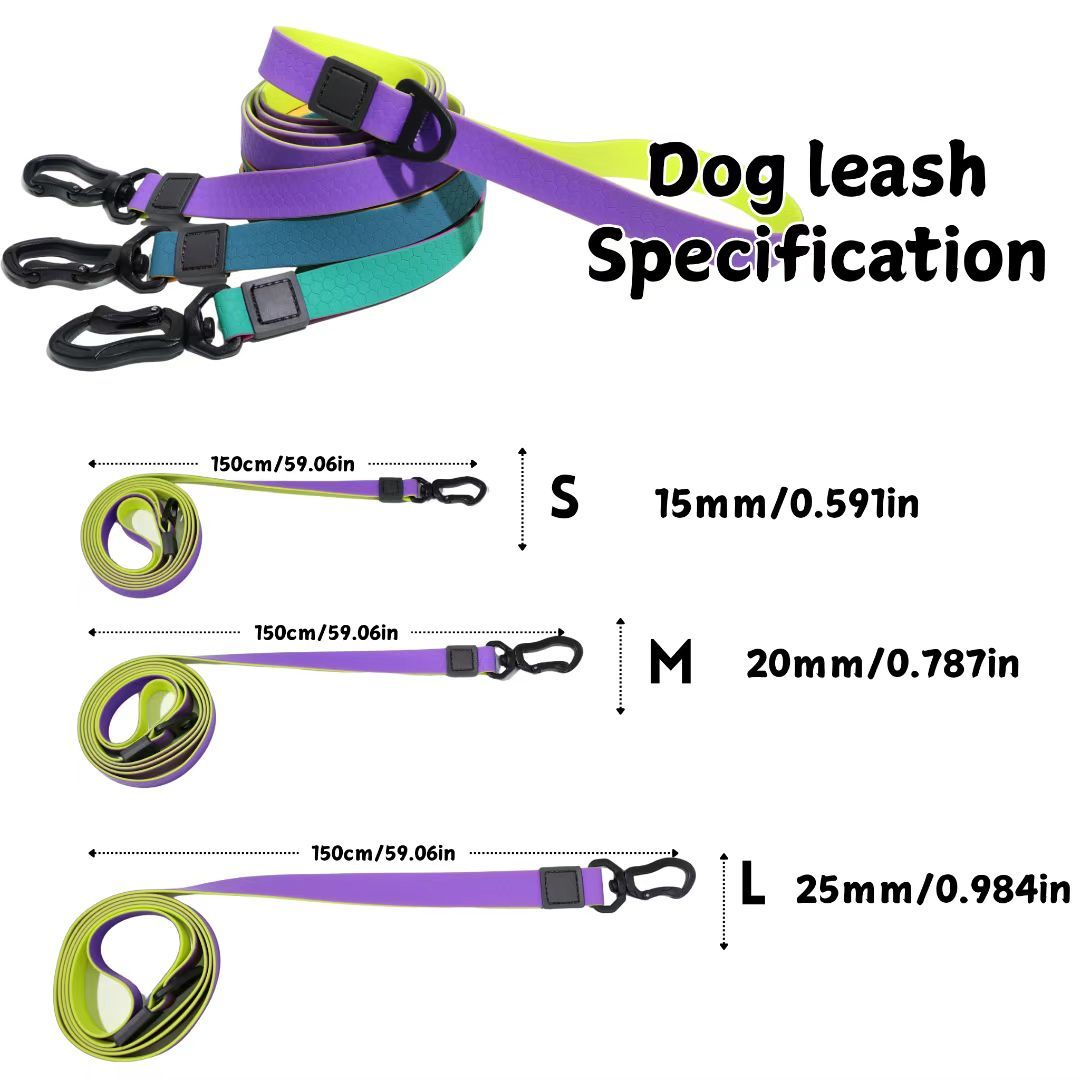 water-ready TPU Dog Leash & Collar Set | practical Honeycomb Texture Training Lead