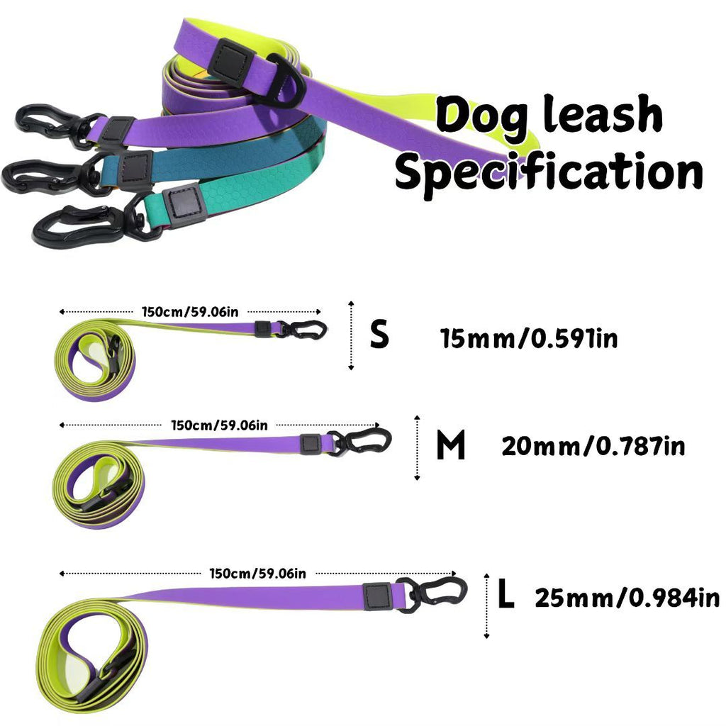 water-ready TPU Dog Leash & Collar Set | practical Honeycomb Texture Training Lead