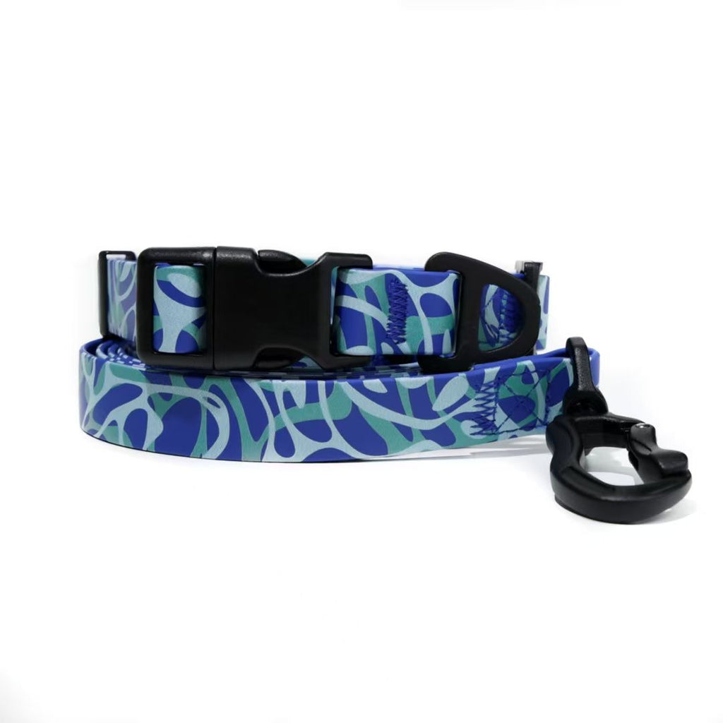 water-ready UV Embossed Pet Leash Set for Rainy Walks