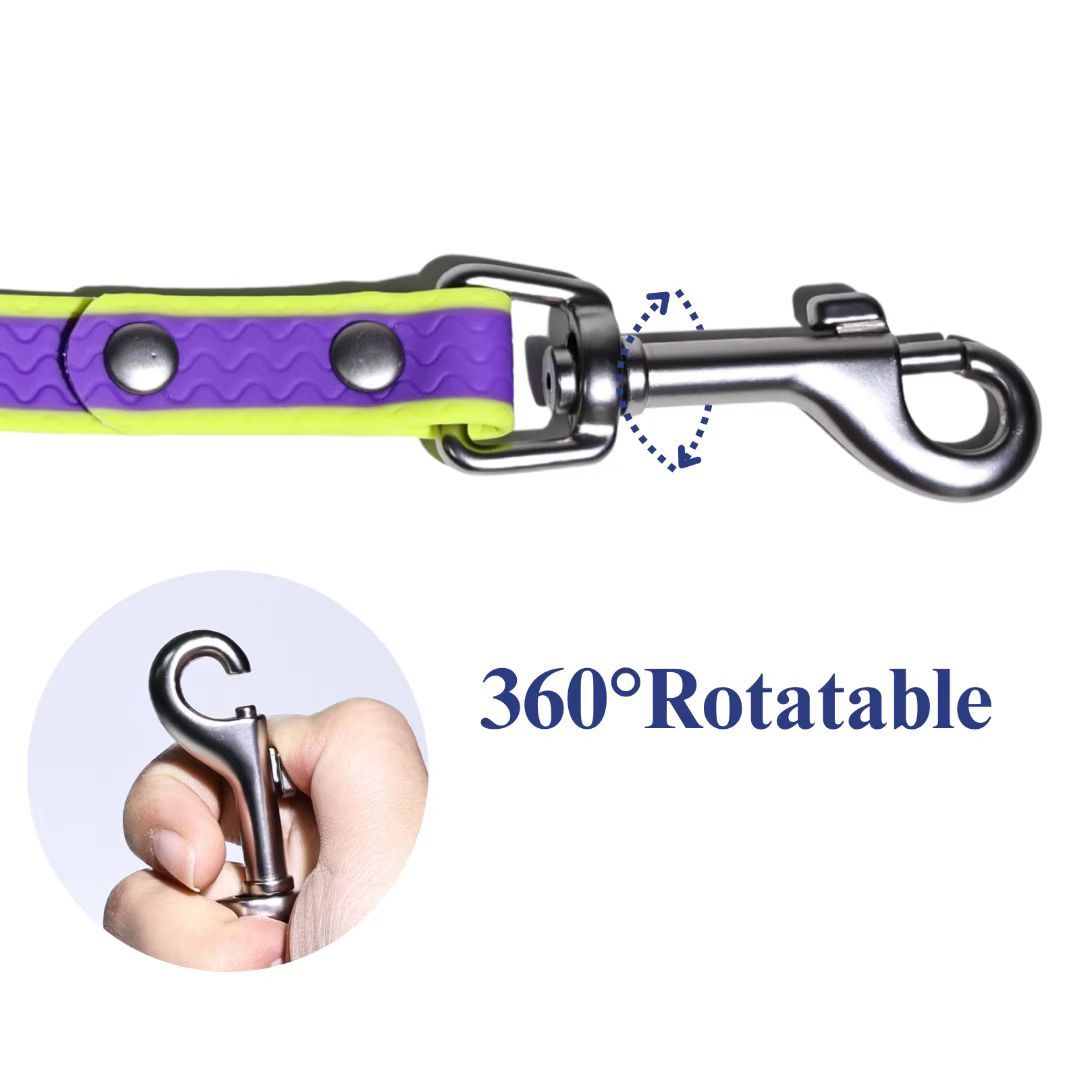 Two-Tone Water-ready Dog Leash with Wavy Non-Slip Grip