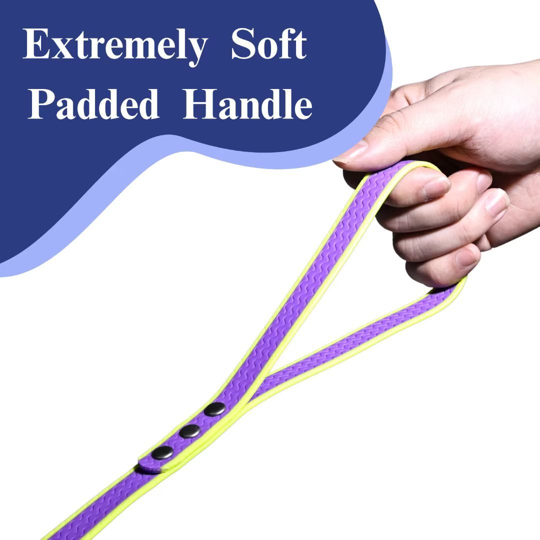 Two-Tone Water-ready Dog Leash with Wavy Non-Slip Grip