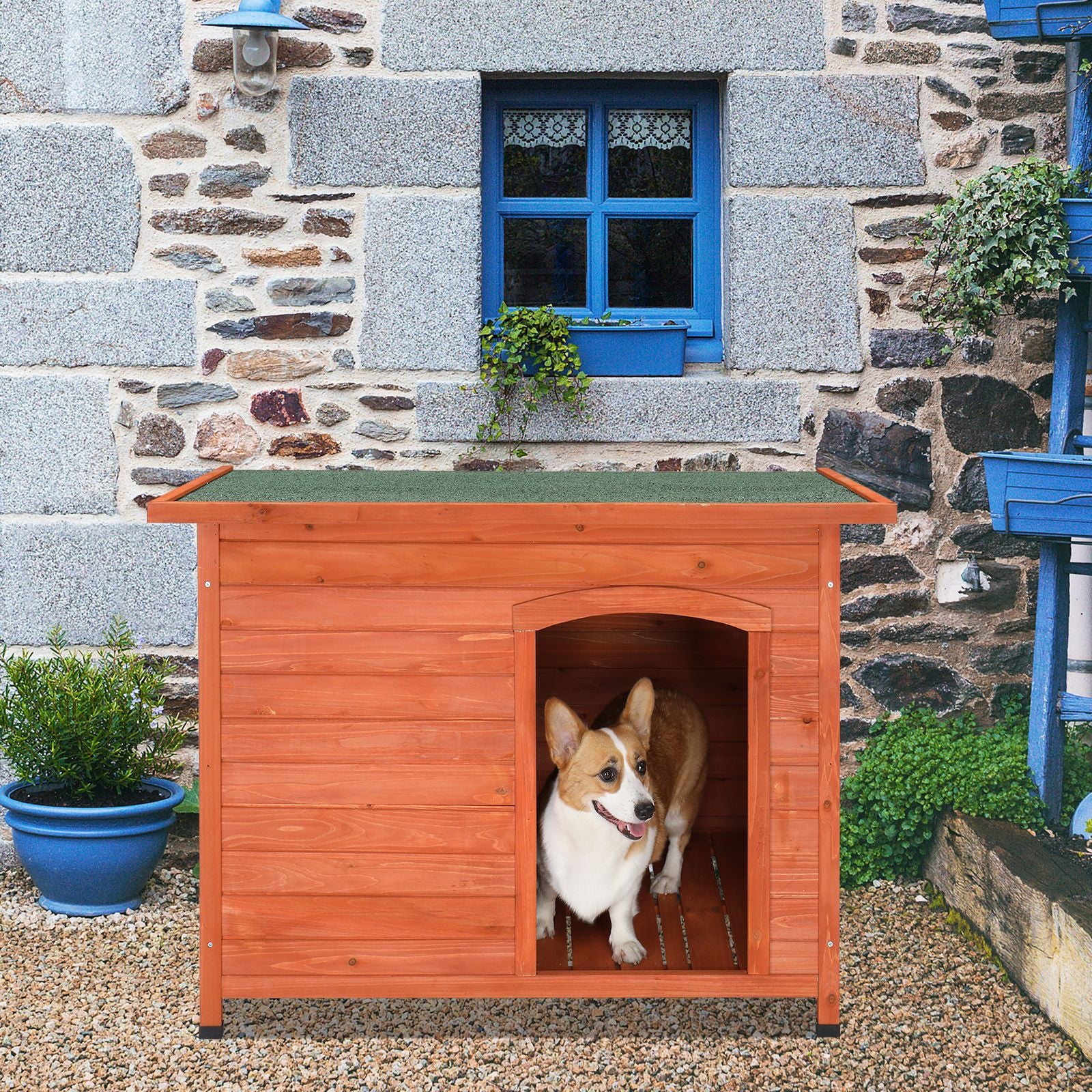 Give Your Pup a Cozy Retreat with This Waterproof Wood Dog House