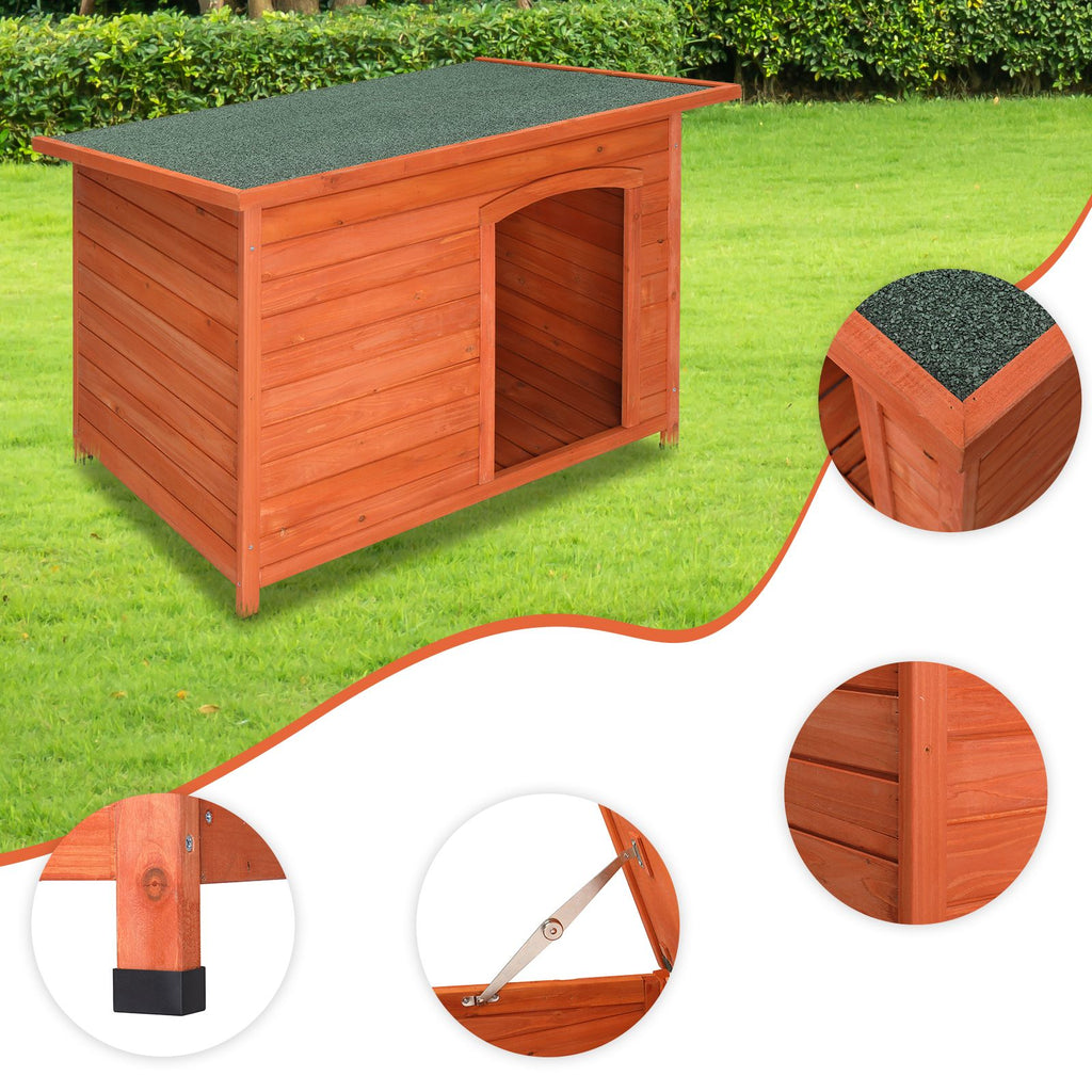 Give Your Pup a Cozy Retreat with This Waterproof Wood Dog House