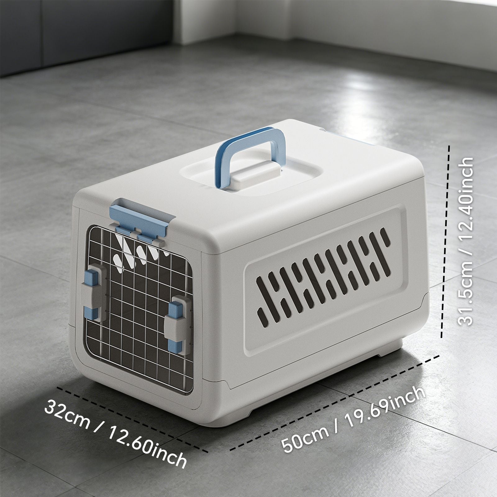 Aviation-Inspired Enclosed Cat Litter Box with Handle – Spacious & Anti-Tracking