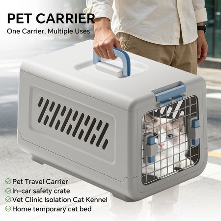Aviation-Inspired Enclosed Cat Litter Box with Handle – Spacious & Anti-Tracking