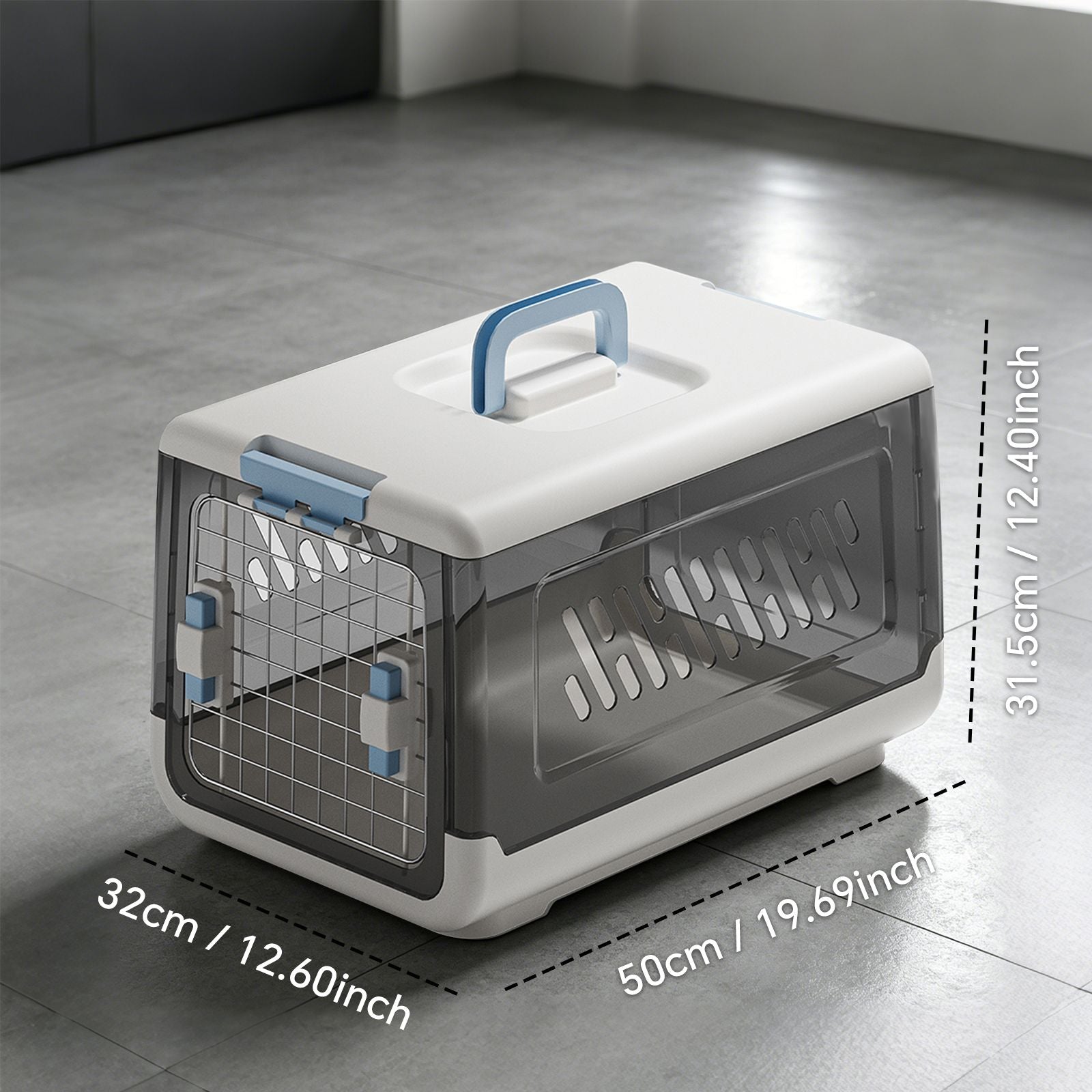 Aviation-Inspired Enclosed Cat Litter Box with Handle – Spacious & Anti-Tracking