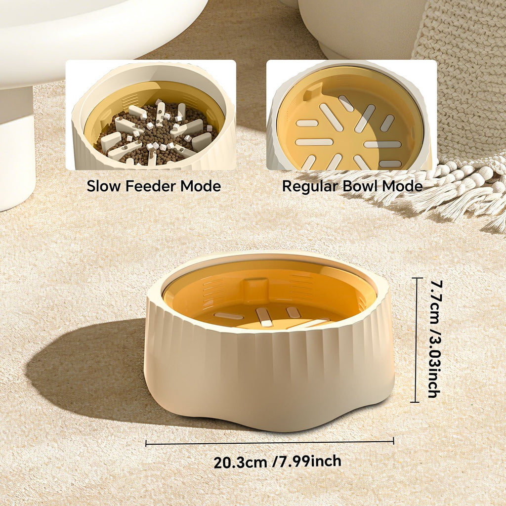 Switch Between Fast & Slow Feeding – Dual-Purpose Bowl for Happy Pets