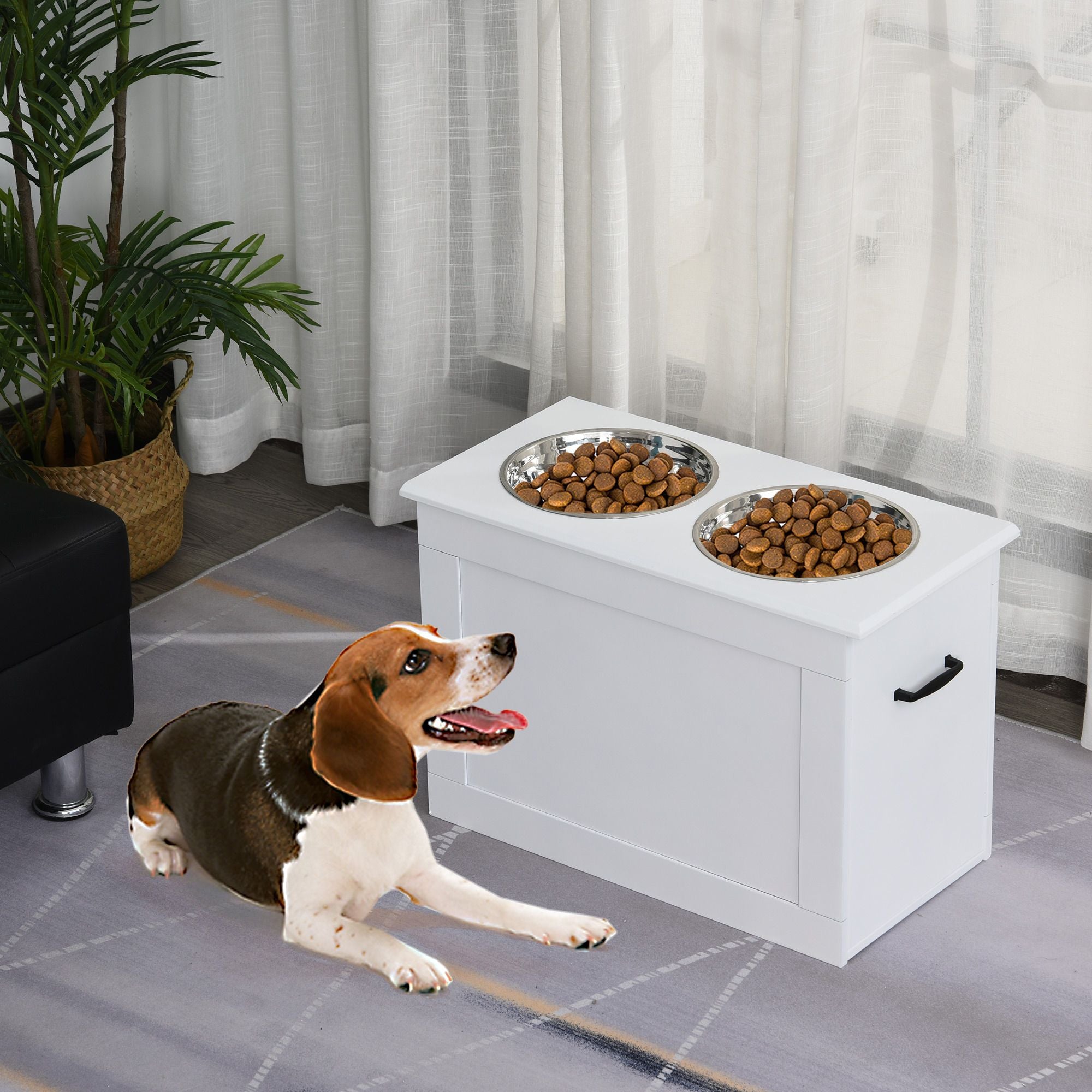 Elevate Your Big Pup's Mealtime with This Raised Dining Station