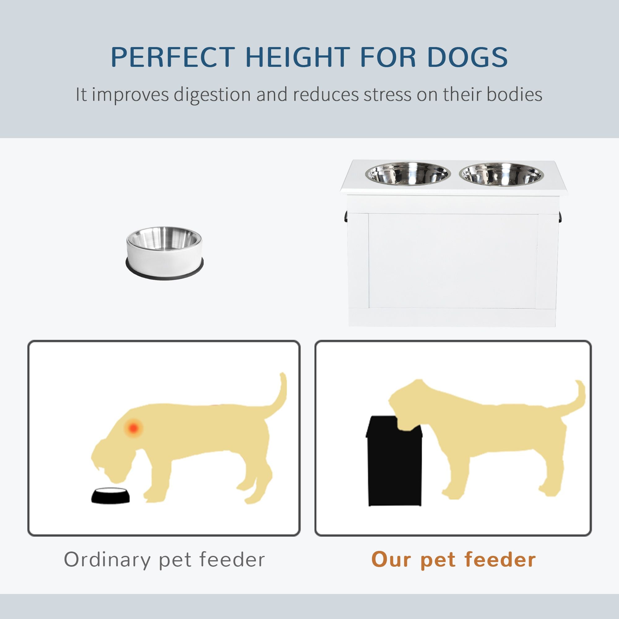 Elevate Your Big Pup's Mealtime with This Raised Dining Station