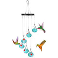 Innovative Wind Chime Hummingbird Feeder with Vibrant Color & Tongue Protection