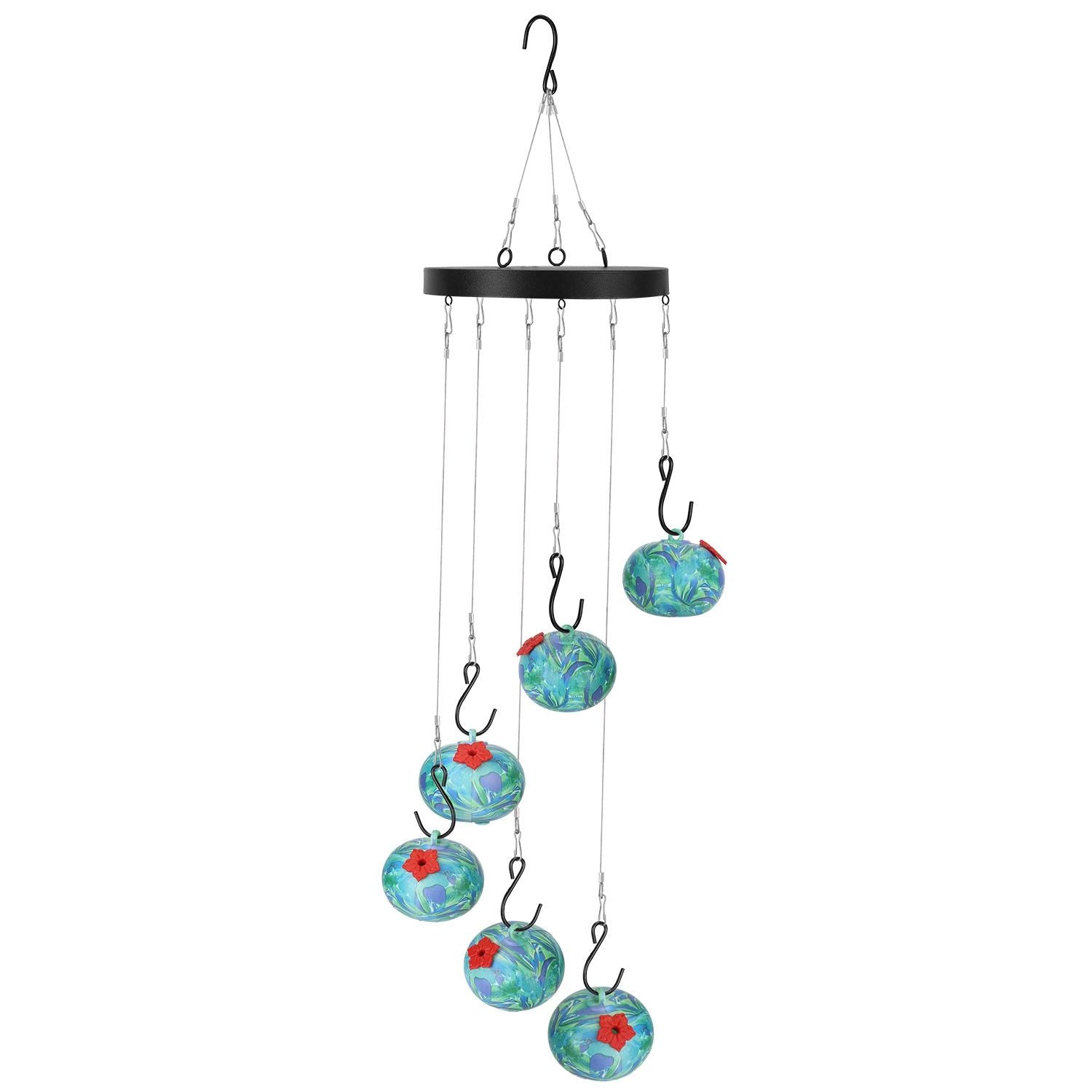 Hummingbird Feeder with Multiple Feeding Spots & Decorative Design