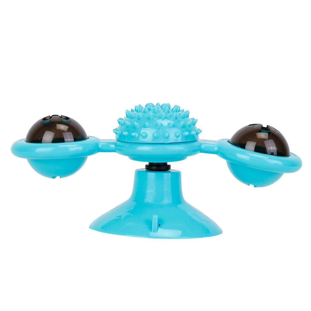 Interactive Windmill Cat Toy with Light & Catnip Ball