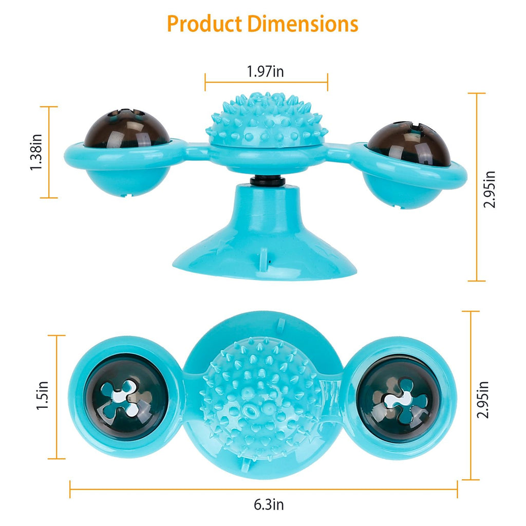 Interactive Windmill Cat Toy with Light & Catnip Ball