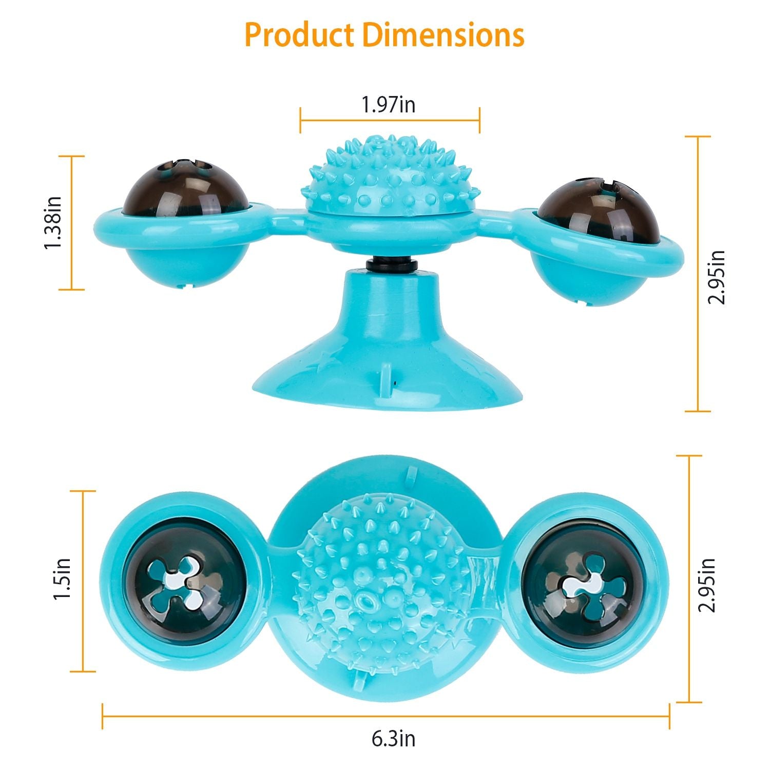 Interactive Windmill Cat Toy with Light & Catnip Ball