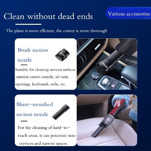 Wired Car Vacuum Cleaner with Powerful Suction for Pet Hair & Debris