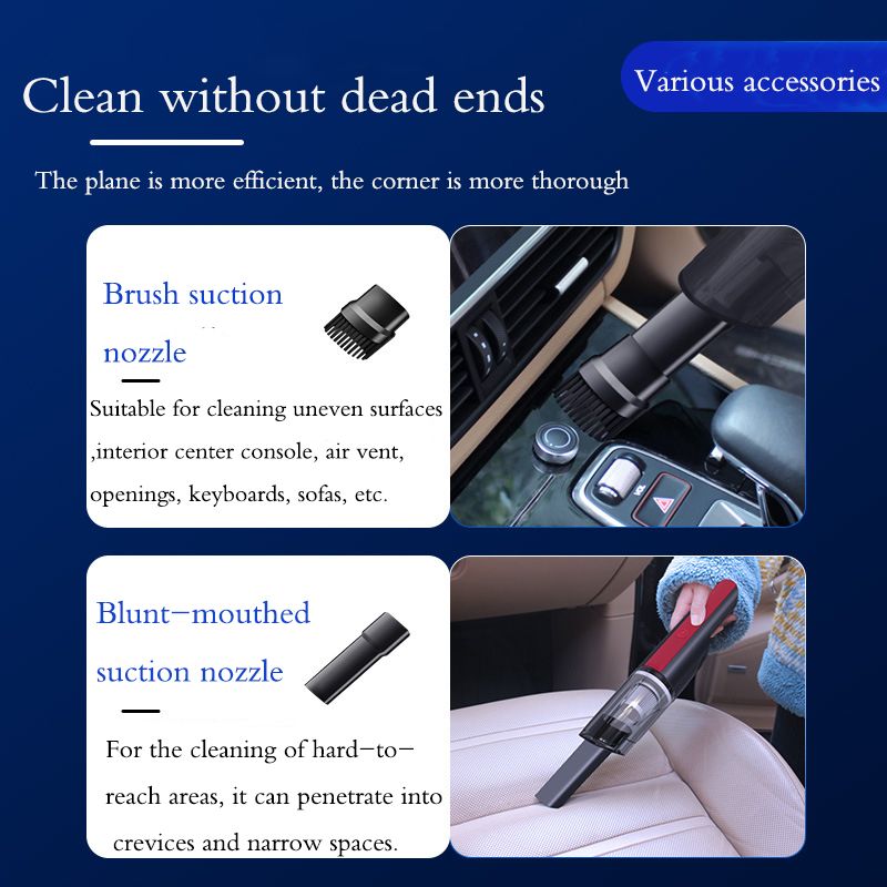 Wired Car Vacuum Cleaner with Powerful Suction for Pet Hair & Debris