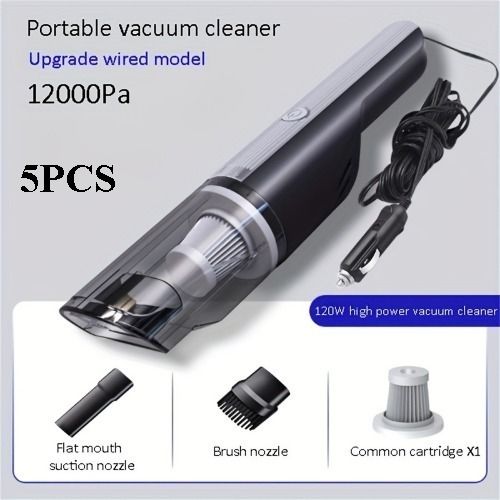 Wired Car Vacuum Cleaner with Powerful Suction for Pet Hair & Debris
