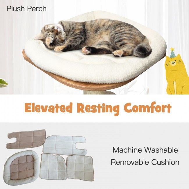 Elevate Your Cat’s Playtime: Modern Multi-Level Cat Tree with Cozy Perches