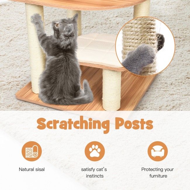 Elevate Your Cat’s Playtime: Modern Multi-Level Cat Tree with Cozy Perches