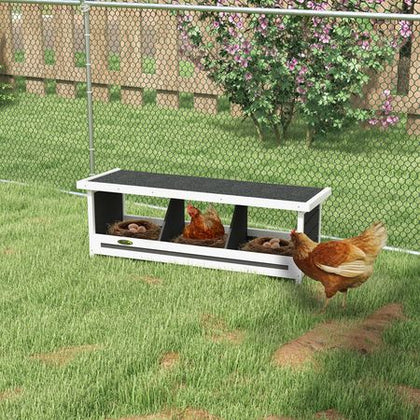 Give Your Flock a Cozy Nesting Haven with Our 3-Box Chicken House