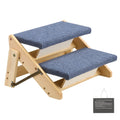Sturdy 2-Step Pet Stairs for Bed & Sofa, Supports