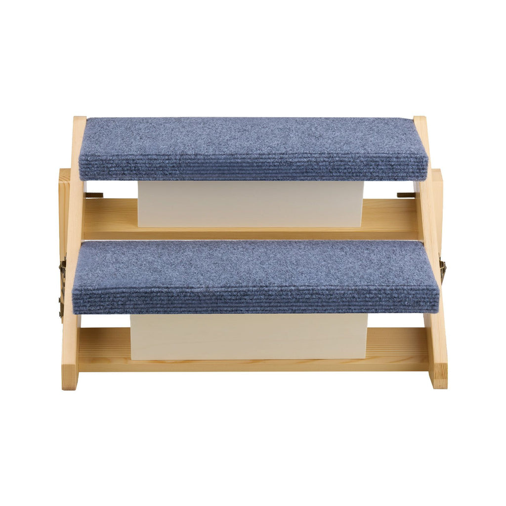 Sturdy 2-Step Pet Stairs for Bed & Sofa, Supports