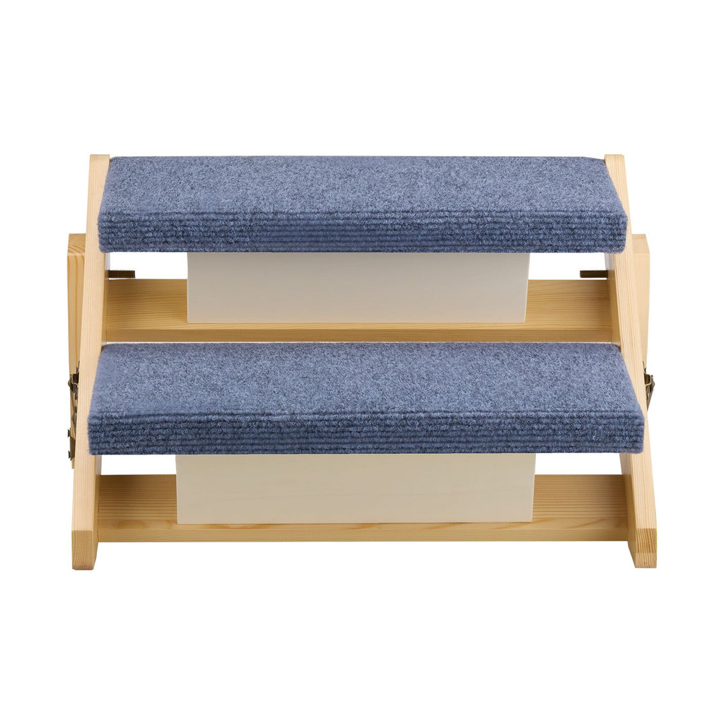 Sturdy 2-Step Pet Stairs for Bed & Sofa, Supports