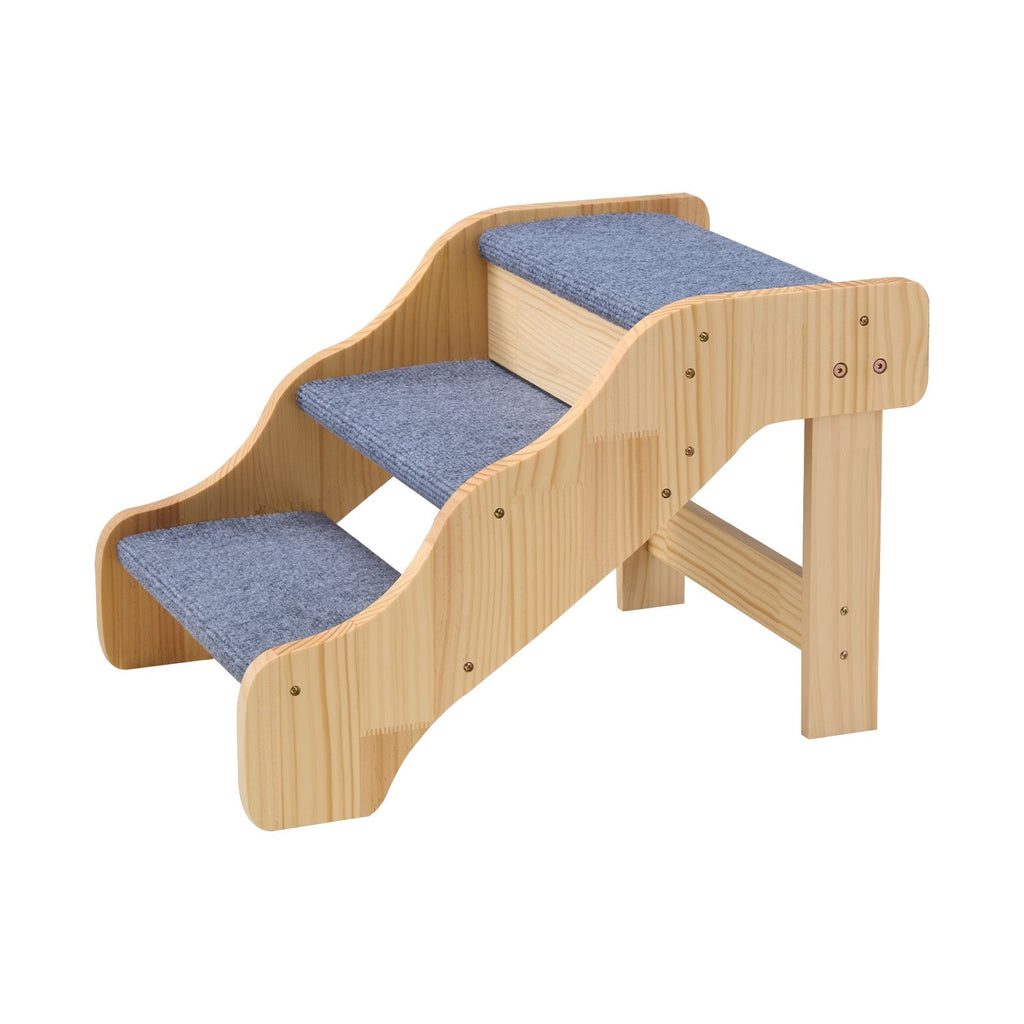 3-Step furniture-style Pet Stairs for High Beds & Sofas – Supports Up to