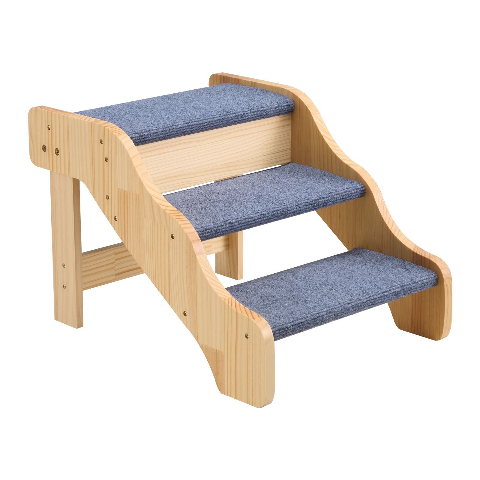 3-Step furniture-style Pet Stairs for High Beds & Sofas – Supports Up to
