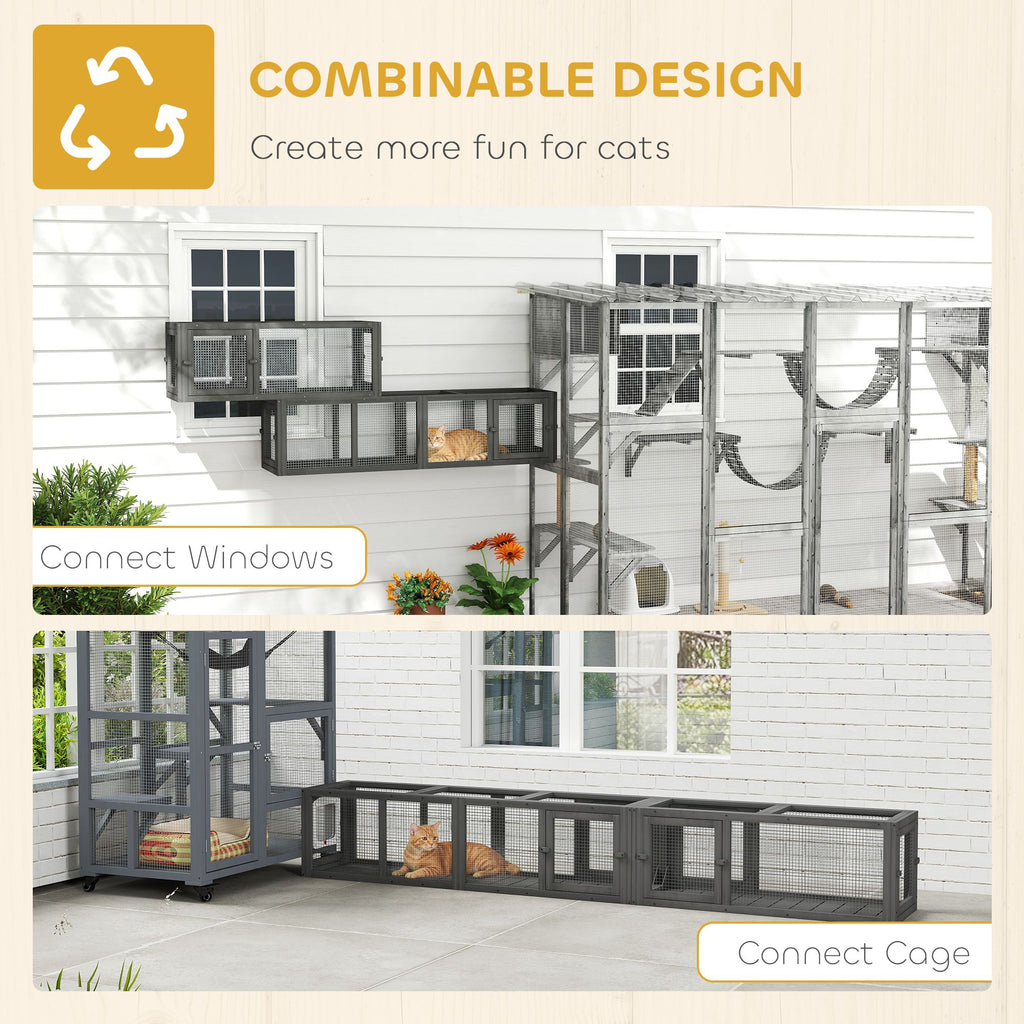PawHut furniture-style Cat Tunnel – Flexible Outdoor Play with 8 Doors