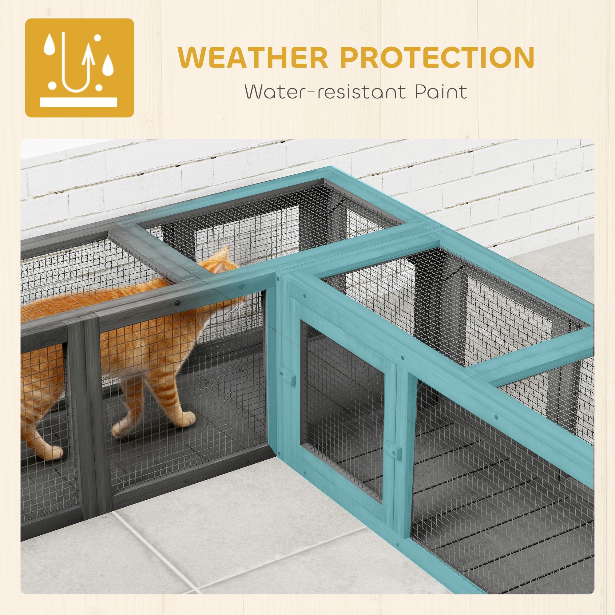 PawHut furniture-style Cat Tunnel – Flexible Outdoor Play with 8 Doors