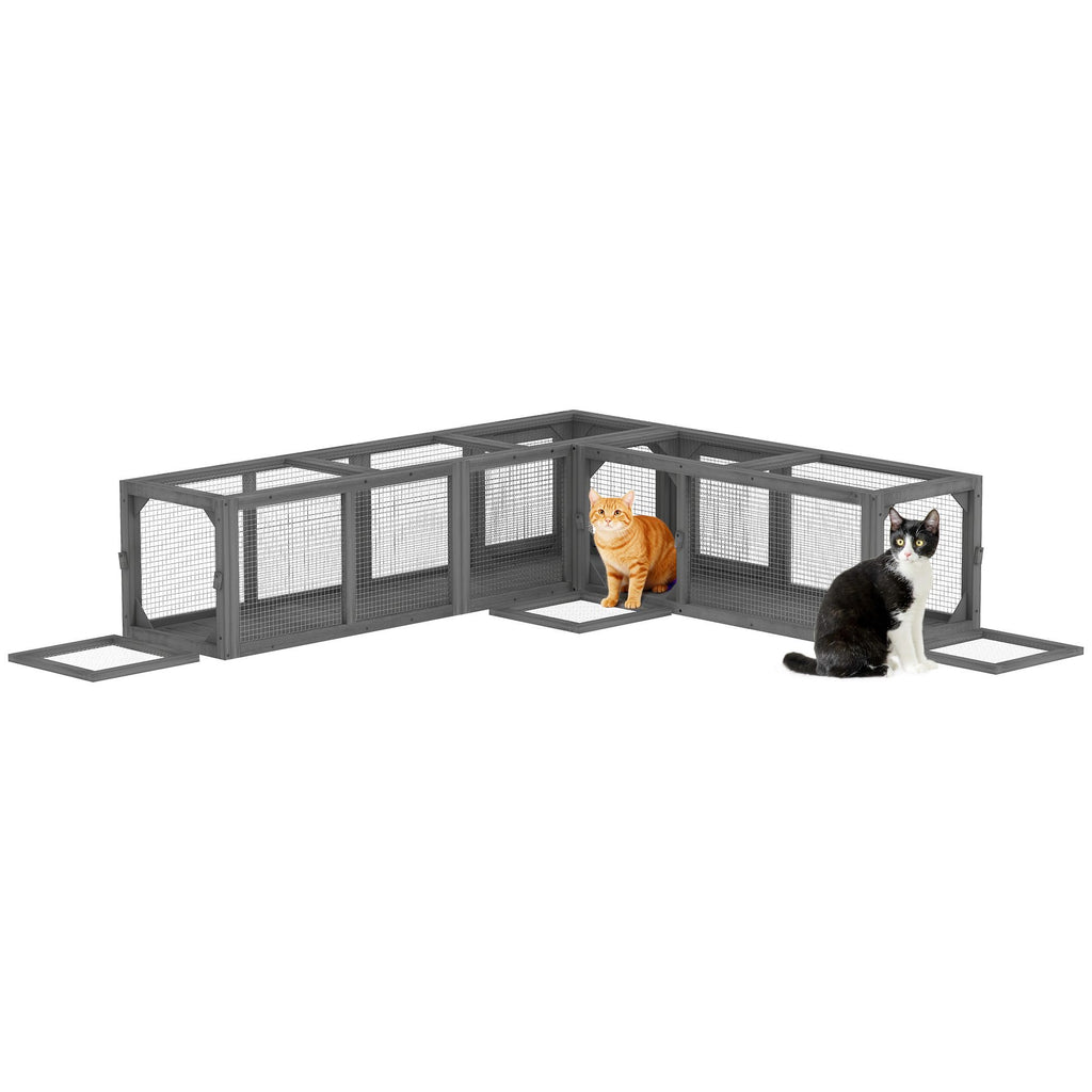 PawHut furniture-style Cat Tunnel – Flexible Outdoor Play with 8 Doors