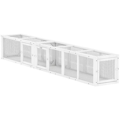 furniture-style 98" Cat Tunnel with 8 Doors for Indoor/Outdoor Exploration