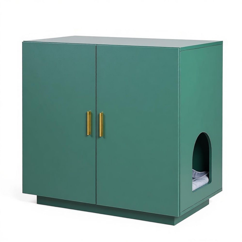 Wooden Cat Box Cabinet
