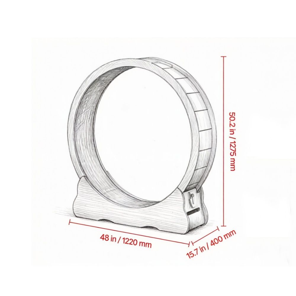 furniture-style Cat Exercise Wheel – Spacious, Quiet & Safe for Large Cats
