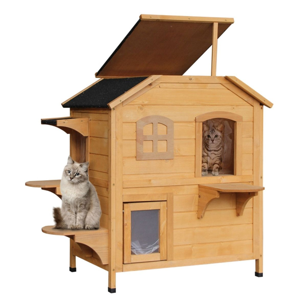 furniture-style Cat House with Multiple Playful Entrances and everyday water-ready Design